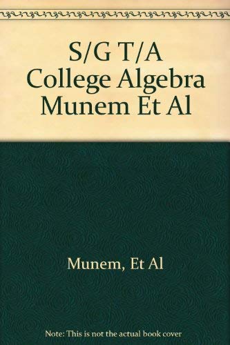 Beispielbild fr Study Guide to accompany College Algebra (Second Edition) zum Verkauf von Book House in Dinkytown, IOBA