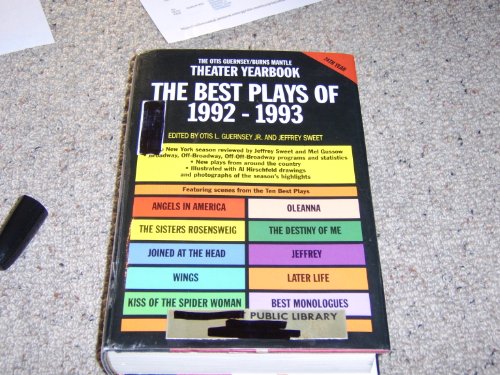 Beispielbild fr The Best Plays of 1992-1993 zum Verkauf von More Than Words