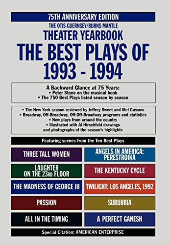 Imagen de archivo de Best Plays of 1993-1994 a la venta por Better World Books
