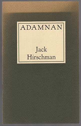 Adamnan (9780879220099) by Hirschman, Jack