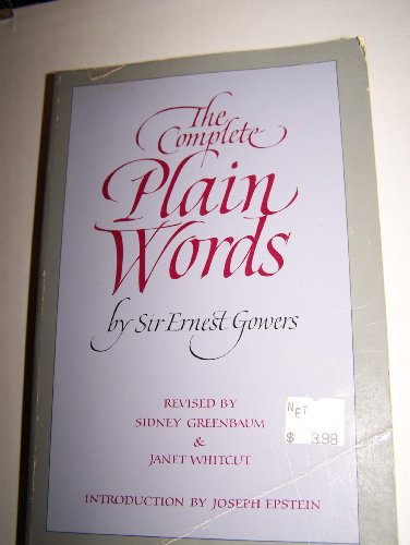 The Complete Plain Words (9780879238506) by Ernest Gowers