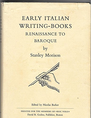 Stock image for Early Italian Writing-Books: Renaissance to Baroque for sale by Arnold M. Herr