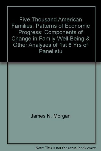 Beispielbild fr Components of Change in Family Well-Being and Other Analyses of the First Eight Years of the Panel Study of Income Dynamics zum Verkauf von Better World Books