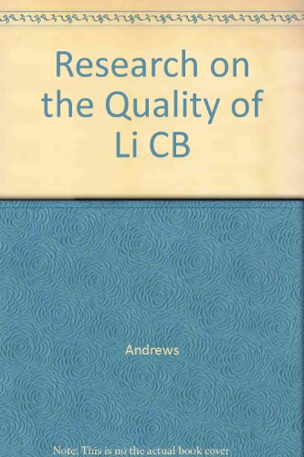 Imagen de archivo de Research on the Quality of Life a la venta por Zubal-Books, Since 1961