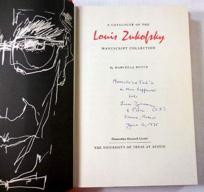 Stock image for A Catalogue of the Louis Zukofsky Manuscript Collection for sale by G. & J. CHESTERS