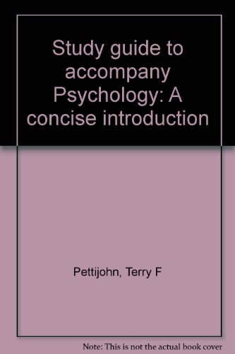 Stock image for Study guide to accompany Psychology: A concise introduction for sale by Hawking Books