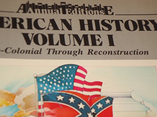 Stock image for American History Volume 1- Pre-Colonial Through Reconstruction for sale by HPB-Red