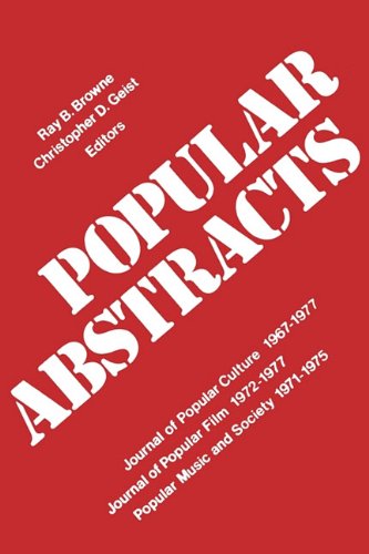 Popular Abstracts (9780879721657) by Browne, Ray B.