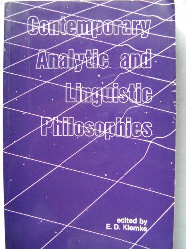 9780879751975: Contemporary Analytic and Linguistic Philosophies