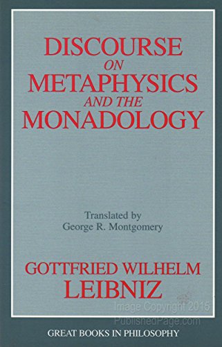 Beispielbild fr Discourse on Metaphysics and the Monadology (Great Books in Philosophy) zum Verkauf von Books From California