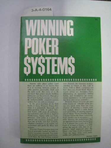 Stock image for Winning Poker Systems for sale by Bingo Used Books