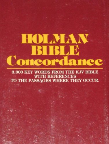 Beispielbild fr Holman Bible Concordance zum Verkauf von Better World Books