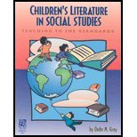 Beispielbild fr Children's Literature in Social Studies: Teaching to the Standards (Bulletin (National Council for the Social Studies)) zum Verkauf von Better World Books