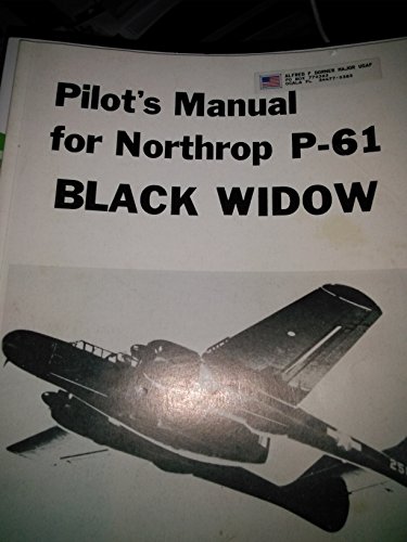 Stock image for Pilots Manual for Northrop P-61 Black Widow Airplane for sale by HPB-Ruby