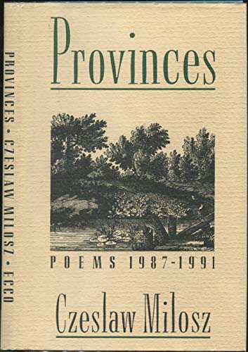 Imagen de archivo de Provinces a la venta por Books Unplugged