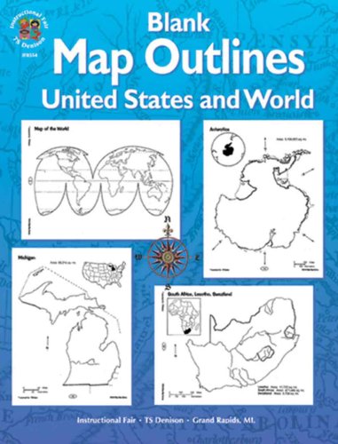 9780880126687: Blank Map Outlines, United States and World, Grades 3 - 6