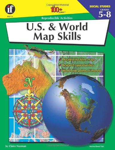 Imagen de archivo de U.S. and World Map Skills (100+ Series) a la venta por Front Cover Books