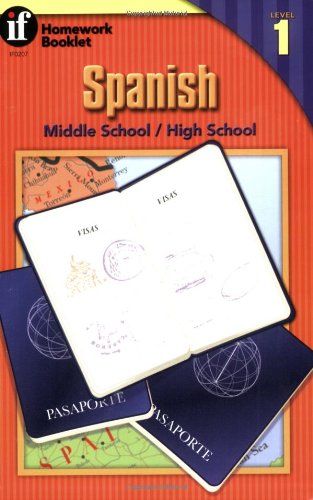 Imagen de archivo de Spanish Homework Booklet, Middle School / High School, Level 1 (Spanish and English Edition) a la venta por Hafa Adai Books