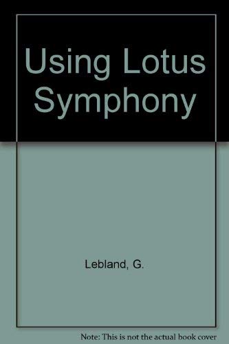 Stock image for Using Lotus Symphony for sale by Wonder Book