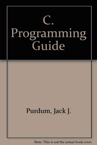 Beispielbild fr C programming guide zum Verkauf von Robinson Street Books, IOBA