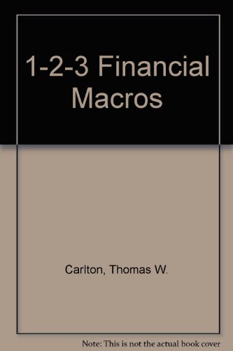 Beispielbild fr 1-2-3 Financial Macros zum Verkauf von Wonder Book