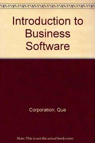 Stock image for Introduction to Business Software for sale by gigabooks