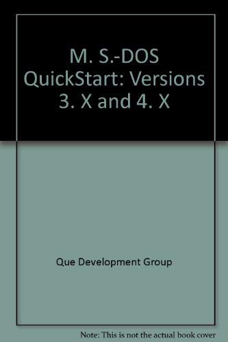 9780880226110: MS-DOS Quickstart