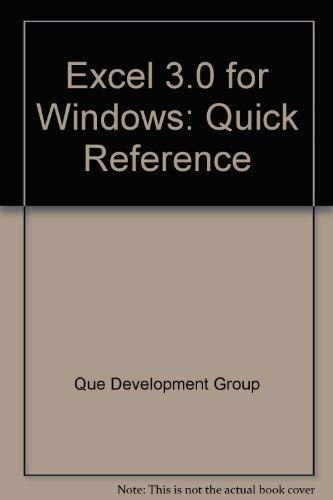 Immagine dell'editore per Excel 3.0 for Windows: Quick Reference venduto da WorldofBooks