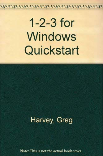 1-2-3 for Windows QuickStart (9780880227230) by Harvey, Greg