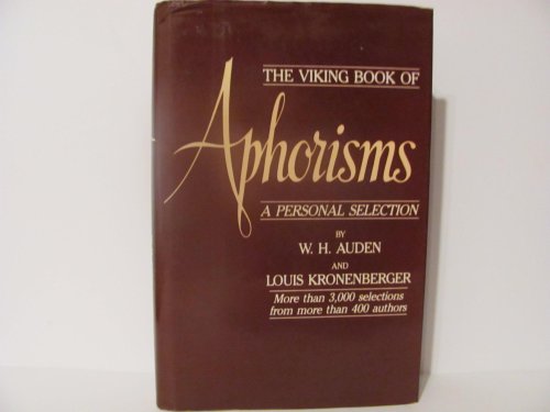 9780880290562: Viking Book of Aphorisms