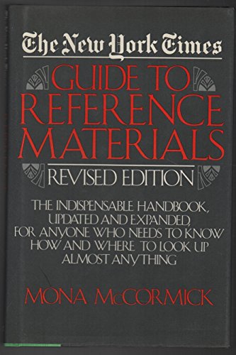 New York Times Guide to Reference Materials (9780880292283) by Mccormick, Mona