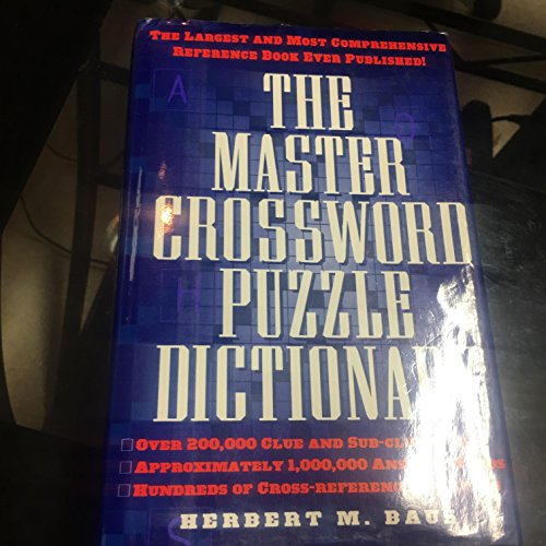 Stock image for The Master Crossword Puzzle Dictionary: The Unabridged Word Bank for sale by Better World Books: West