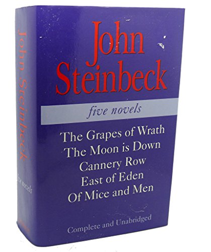 Beispielbild für Five Novels: Grapes of Wrath, Moon is Down, Cannery Row, East of Eden, Of Mice and Men zum Verkauf von Trip Taylor Bookseller