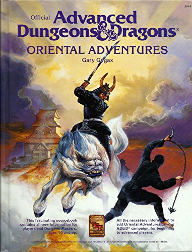 Imagen de archivo de Oriental Adventures: The Rulebook for ADD Game Adventures in the Mystical World of the Orient (Official Advanced Dungeons Dragons) a la venta por Byrd Books