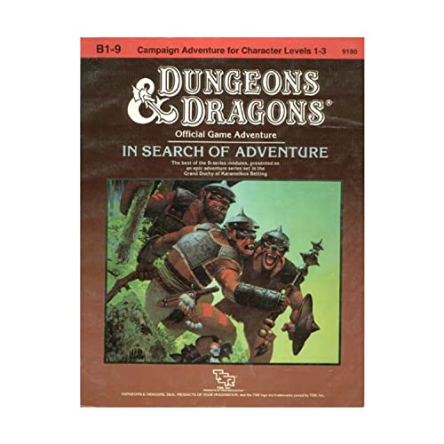 Imagen de archivo de In Search of Adventure: The Grand Duchy of Karameikos Anthology (Dungeons and Dragons Supermodule B1-9) a la venta por Sunshine State Books