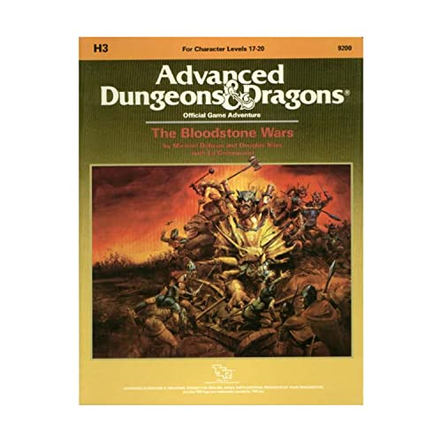 The Bloodstone Wars [Advanced Dungeons & Dragons Official Adventure Game] [For Character Levels 17-20] (9780880383981) by Doug Niles; Michael Dobson