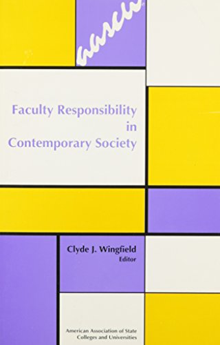Stock image for Faculty Responsibility in Contemporary Society (Studies in Popular Culture (Paperback)) for sale by Wonder Book
