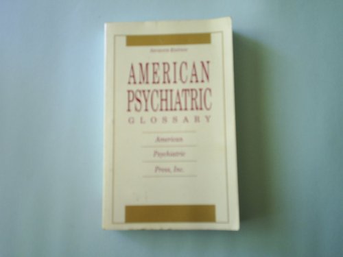 Beispielbild fr American Psychiatric Glossary zum Verkauf von Wonder Book