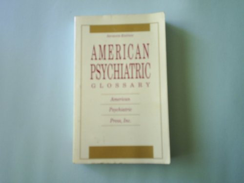 Imagen de archivo de American Psychiatric Glossary a la venta por Margery's Books