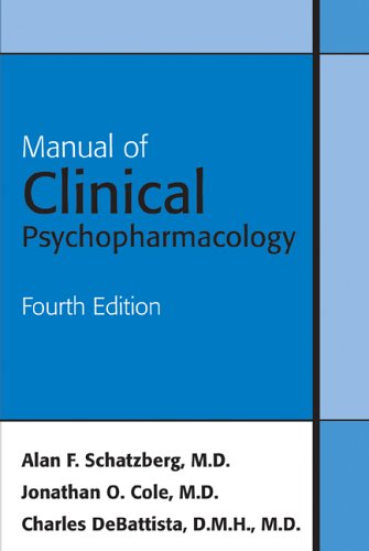 Beispielbild fr Manual of Clinical Psychopharmacology zum Verkauf von Better World Books