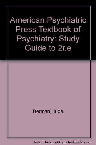 Imagen de archivo de Study Guide to the American Psychiatric Press Textbook of Psychiatry a la venta por HPB-Red