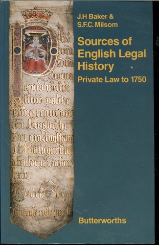 Stock image for Sources of English Legal History: Private Law to 1750 for sale by ThriftBooks-Dallas