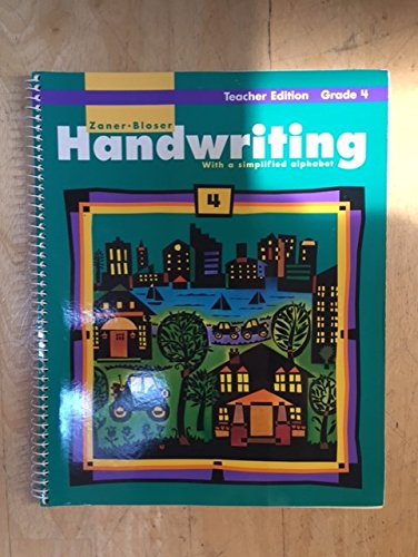 9780880859585: Handwriting with a Simplified Alphabet; Grade 4, Teacher's Edition