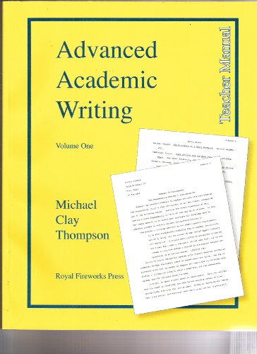 Beispielbild fr Advanced Academic Writing, And Illustrated Program-Volume One: The Four Basic Elements; Teacher Manu zum Verkauf von SecondSale