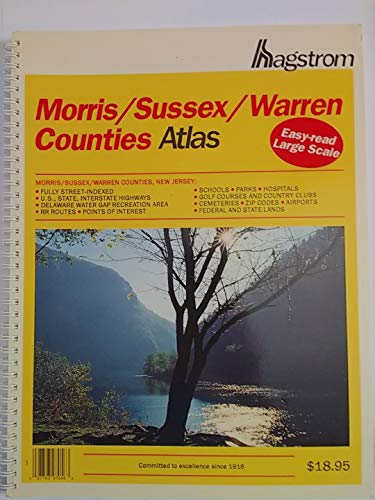 Stock image for Hagstrom Morris/Sussex/Warren Counties Atlas (Hagstrom Warren, Morris, Sussex Counties Atlas Large Scale) for sale by BooksRun