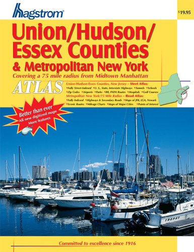 9780880977272: Hagstrom Union/ Hudson/ Essex Counties & Metropolitan New York Atlas: Covering a 75 Mile Radius from Midtown Manhattan