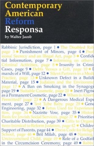Imagen de archivo de Contemporary American Reform Responsa a la venta por Front Cover Books