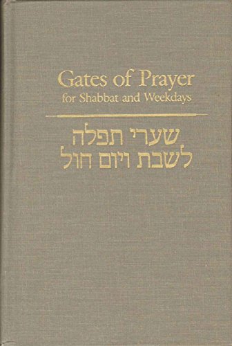 Imagen de archivo de Gates of Prayer for Weekdays and Shabbat a la venta por Better World Books