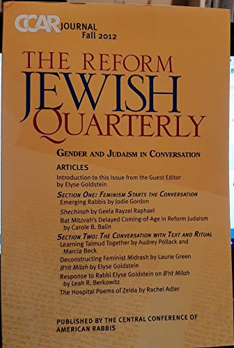 Stock image for CCAR Journal - The Reform Jewish Quarterly Fall 2012 for sale by HPB-Red