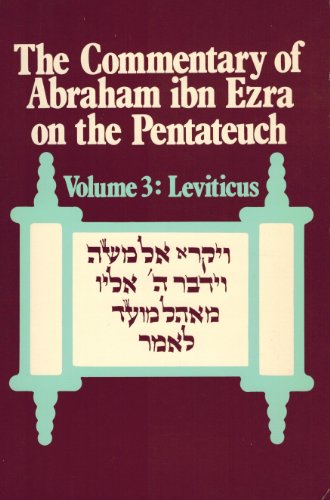 Imagen de archivo de The Commentary of Abraham ibn Ezra on the Pentateuch. Volume 3: Leviticus. a la venta por Henry Hollander, Bookseller